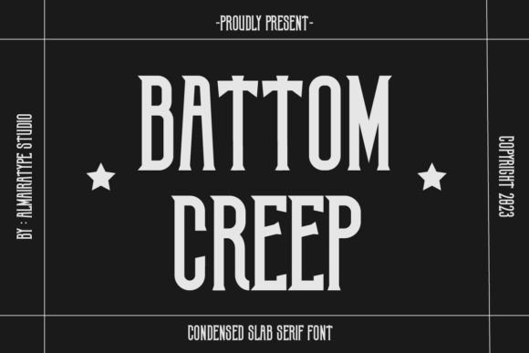 Battom Creep Slab Serif Font for Crafters and Sellers