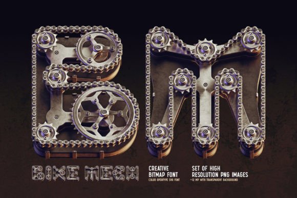 Bike Mech Font: A Steampunk Typeface for Web Designers