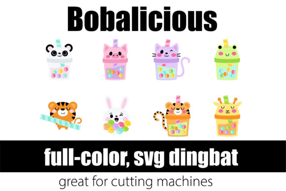Bobalicious Color Font: Playful Boba Drinks for Brand Design