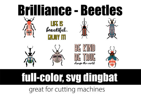 Brilliance Beetles Color Font for Handmade Product Creators