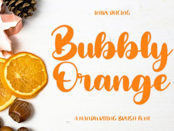 Bubbly Orange: A Playful Brush Font for Digital Design