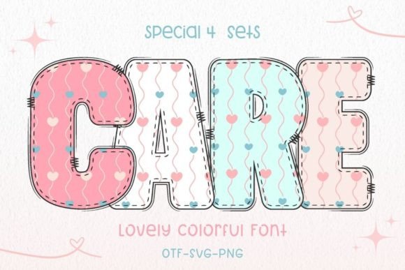 Care: A Colorful Font for Creative Campaigns