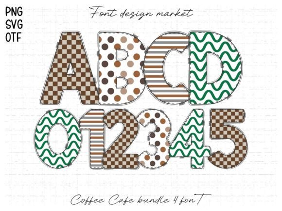 Coffee Cafe Color Font for Modern Web Design and Digital Branding