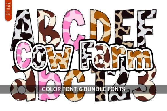 Cow Farm Bundle Font for Creative Projects