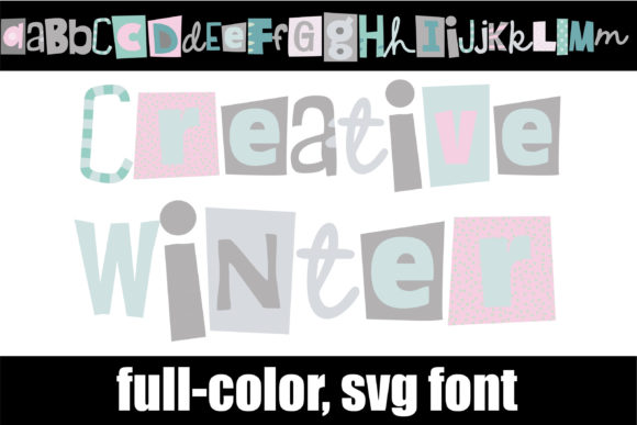 Creative Winter: A Whimsical Color Font for Handmade Products