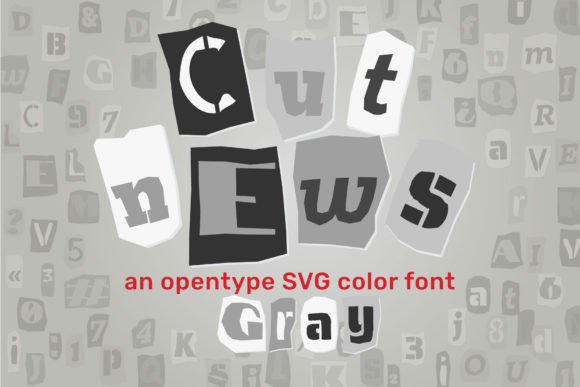 Cut News Gray: The Collage Font Bringing Handmade Products to Life
