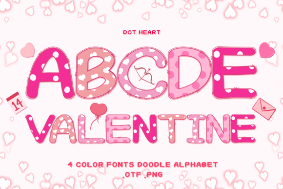 Dot Heart: A Colorful Font for Creative Expression