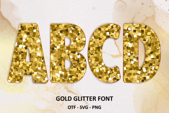 Gold Glitter: A Dazzling Display Typeface for Digital Branding
