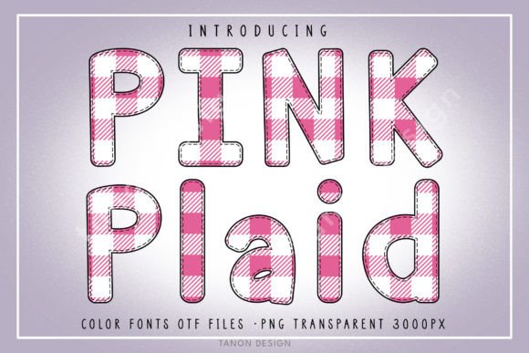 Pink Plaid Font for Business Branding