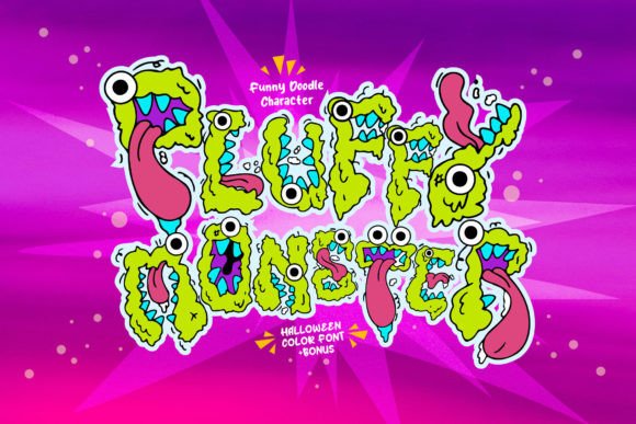 Pluffy Monster: The Color Font for Handmade Sellers
