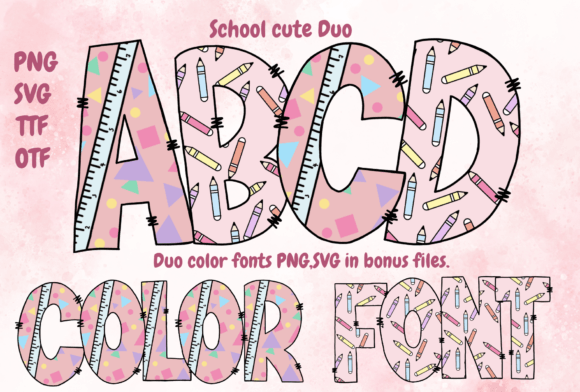 School Cute Duo Font