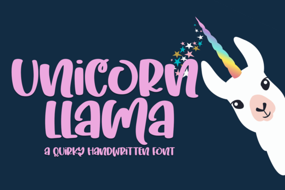 Unicorn Llama: A Handcrafted Display Font with Real Branding Charm