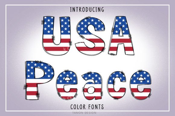 Usa Peace Review: A Color Font for Patriotic Campaign Design