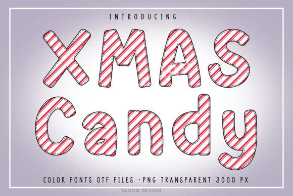 Xmas Candy Font for Festive Design