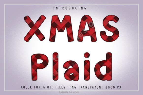 Xmas Plaid Font for Web Design